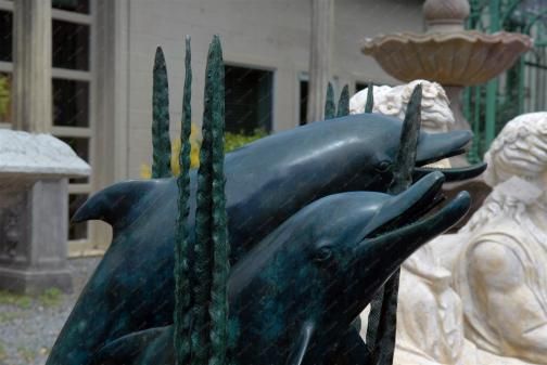 Bronze Dolphin Fountain Statue  