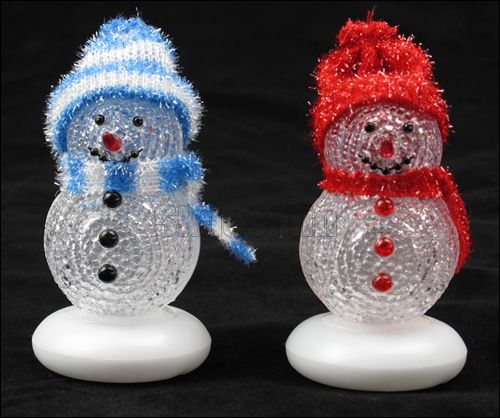 Snowman Colour Changing Xmas Crystal LED Light S1149  