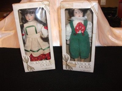 GORHAM HANSEL & GRETEL STORYBOOK DOLLS ~ IN ORIGINAL BOXED~ VINTAGE 