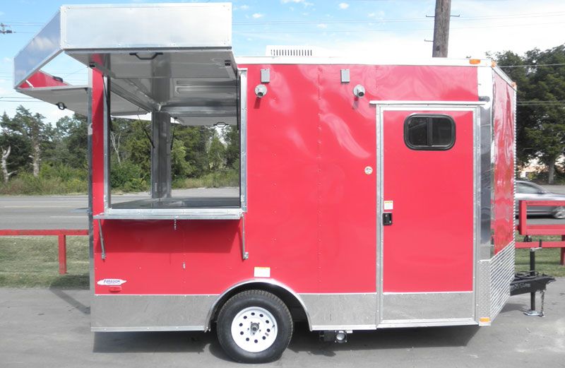 NEW 8.5 X 12 ENCLOSED V NOSE CONCESSION FOOD TRAILER  