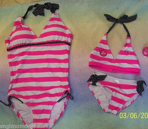 JUSTICE girls bathing suit SWIMSUIT NWT bikini 1 piece  