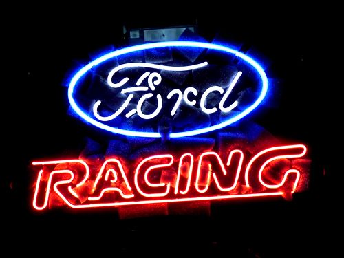 FORD RACING BEER BAR NEON LIGHT SIGN me411  