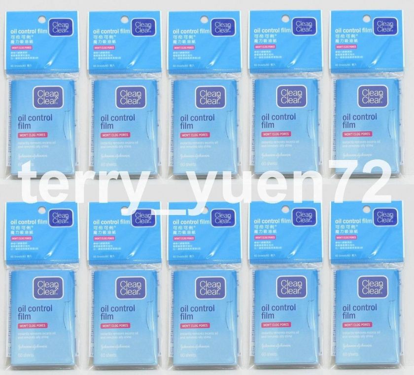10 x Clean & and Clear Oil Control Film Blotting Paper  