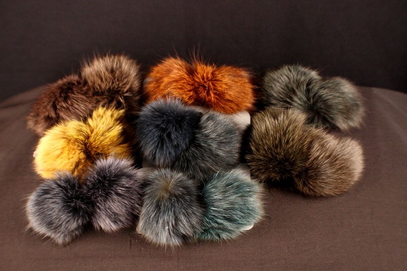 BARRETTE FURRY HAIR CLIPS YELLOW ORANGE BLUE TEAL BROWN  