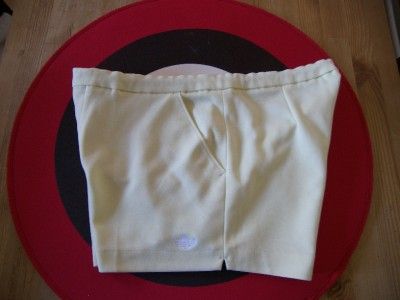 vtg 80s ADIDAS YELLOW TENNIS SHORTS 36 W INDIE MOD  