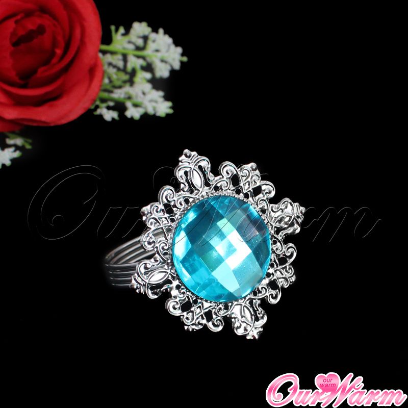 Diamond Gem Napkin Ring Serviette Holder Wedding Party Dinner Decor 
