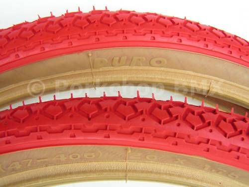 Comp ST 20 BMX freestyle SKINWALL tires RED   PAIR  