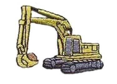 Crawler Backhoe Iron On Applique Patch Applique 631660  