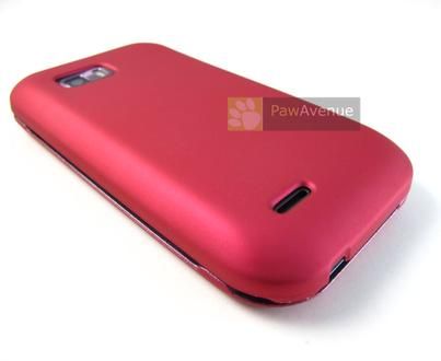 PINK Rubberized Hard Snap On Case Cover LG myTouch Q C800 Phone 