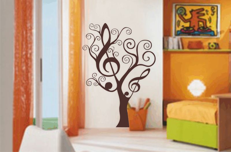 MELODY TREE wall art sticker   vinyl decal  