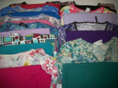 Medical Dental Vet Scrubs Lot of 10 Printed Outfits Sets Size LARGE L 