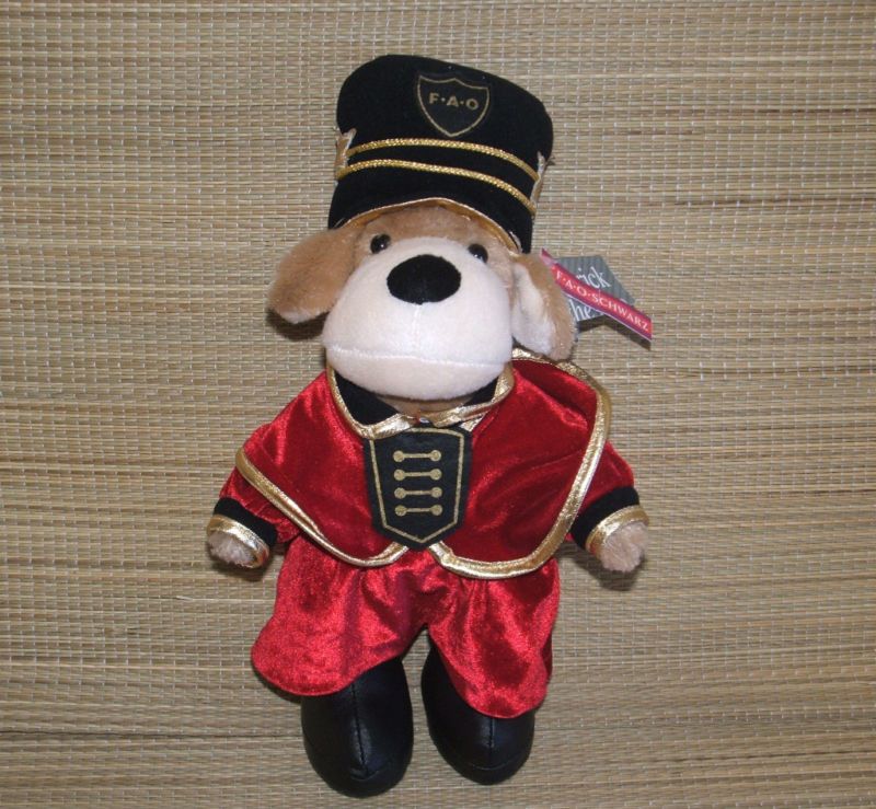 NEW 13 FAO Schwarz 13 SOLDIER PATRICK THE PUP Plush  