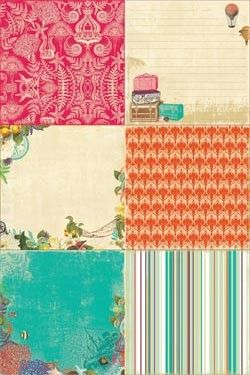 12X12 Websters Pages SEASIDE RETREAT Scrapbook Paper  