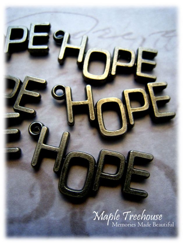 Charms   Hope Metal Embellishments (6pcs) Scrapbooking  