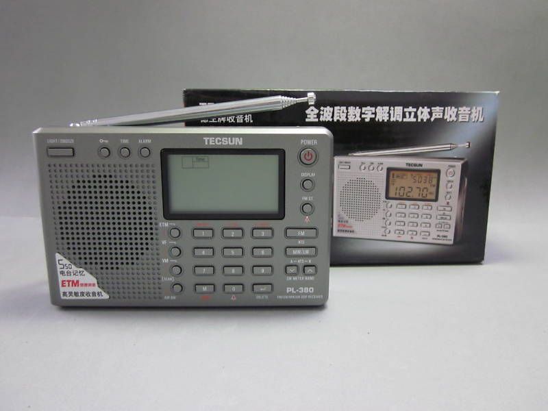 TECSUN PL 380 ETM PLL World Band DSP Radio PL380 (Gray)  