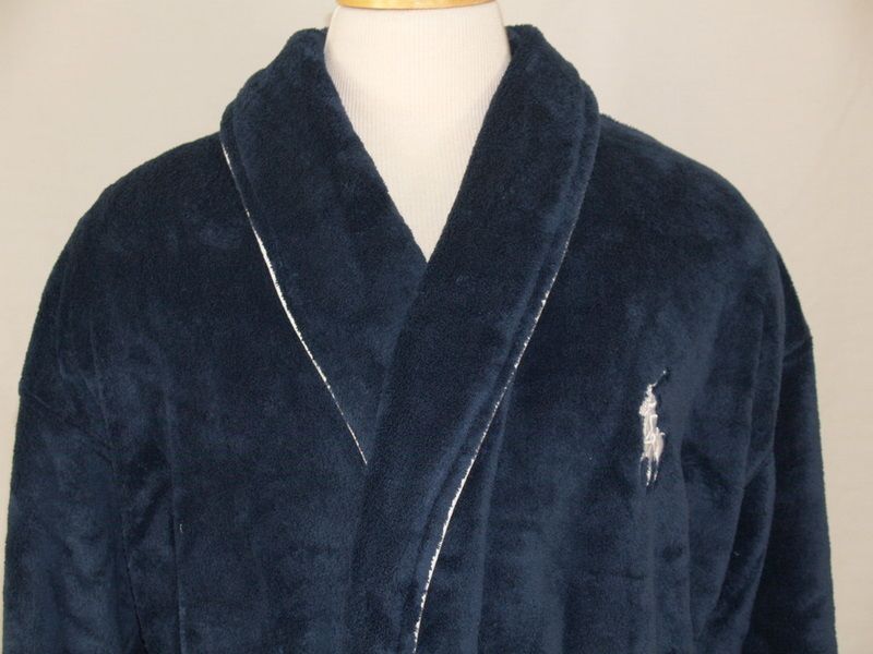 POLO RALPH LAUREN NAVY ROBE BIG POLO PONY NWT  