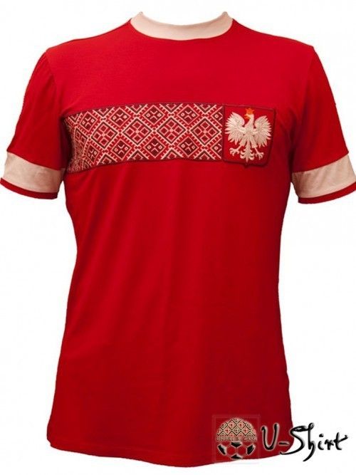   EURO 2012 t shirt  POLAND  with Ukrainian Embroidery,Trendy Souvenir