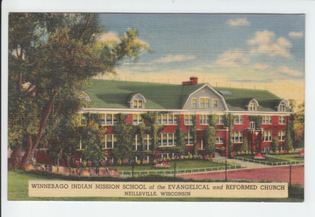 Winnebago Indian Mission School Neillsville WI Postcard  