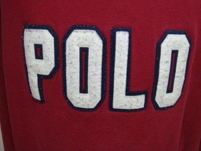 VINTAGE RALPH LAUREN POLO PATCH LOGO SWEATSHIRT SZ XLARGE  