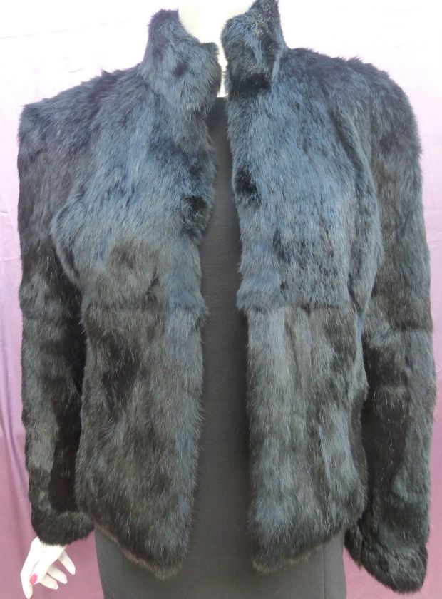 WILSON BLACK MINK FUR COAT JACKET  