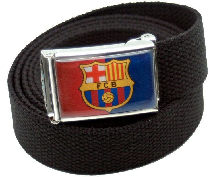 CUSTOM MADE BARCELONA FOOTBALL / SOCCER CLUB LOGO CANVAS WEB BELT 