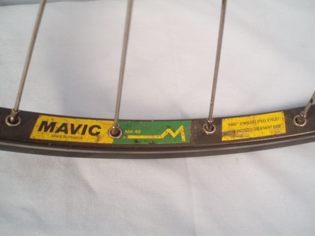 Vintage Campagnolo Campy Record wheelset Mavic MA40 700c Very Good 