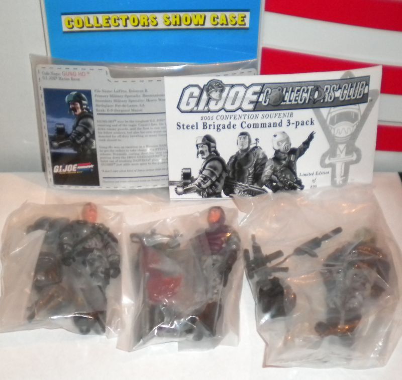 GI JOE ~STEEL BRIGADE COMMAND 3 PACK ~ LIMITED EDITION  