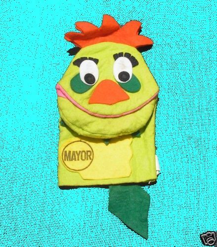 VINTAGE cloth hr h r PUFNSTUF the MAYOR doll ish PUPPET  