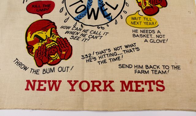 Vintage 1969 New York Mets Crying Towel RARE Thumbnail Image