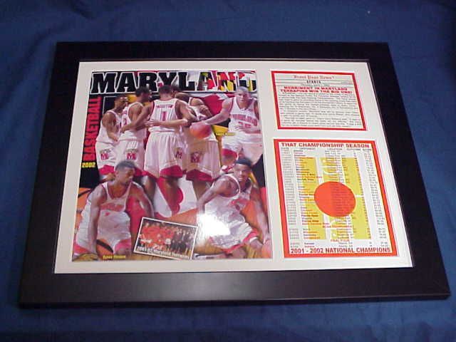 MARYLAND TERPS NCAA CHAMPS TEAM PHOTO JUAN DIXON  