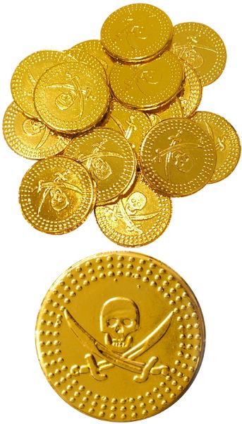 144 PLASTIC GOLD PIRATE TREASURE COINS,KIDS GOODY BAG FILLERS,PARTY 