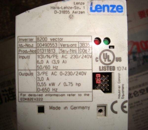 Lenze Inverter 8000 Vector EDK82EV222 Free Ship  