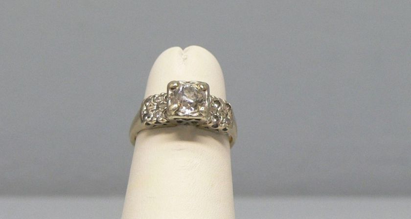 Antique 1 Carat Stunning Mine Cut Diamond Ring Size 5 1/4  