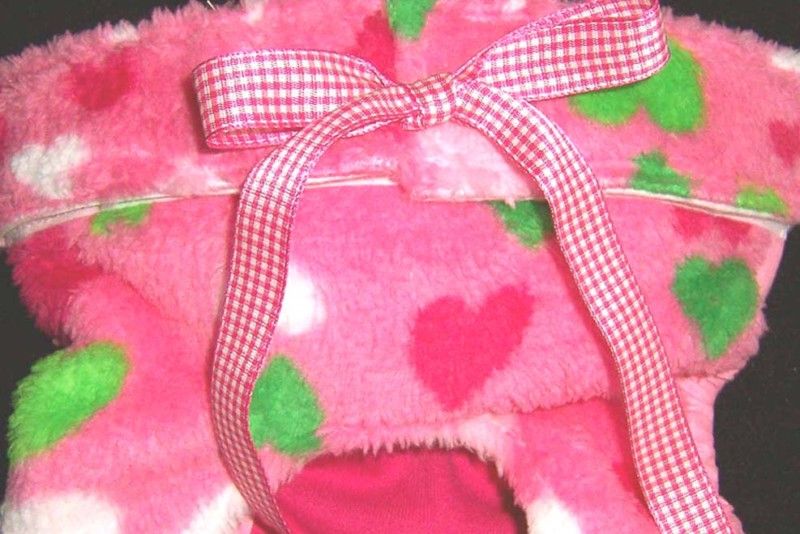 LULIBOOS DESIGNER DOG DIAPER HEARTS ULTRA SOFT VELOUR  