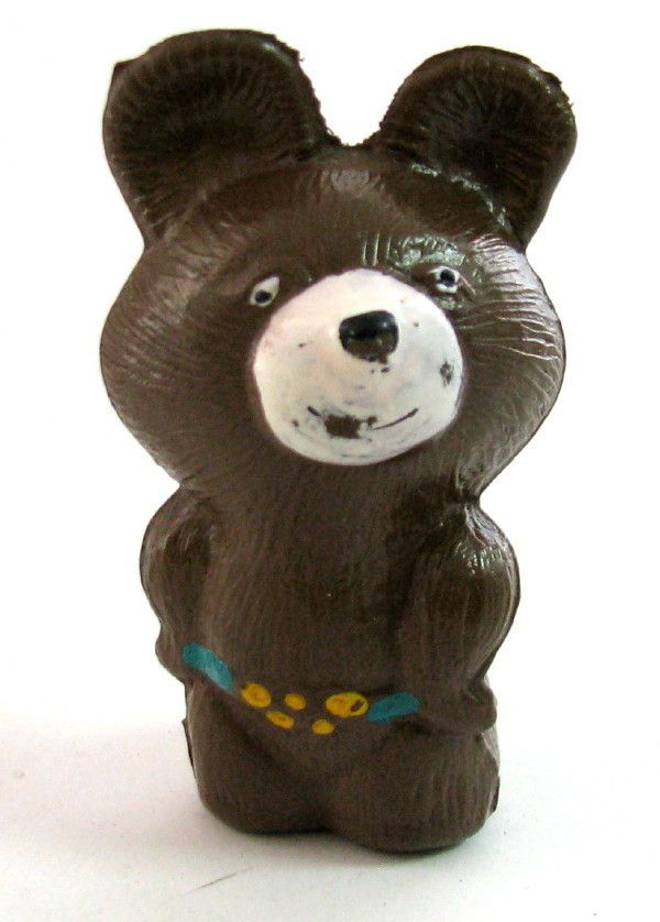 PLASTIC MASCOT RUSSIA OLYMPIC BEAR MISHA 1980 MOSCOW »  