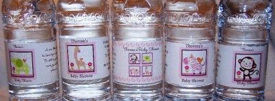   Jill & Jim BABY SHOWER WATER BOTTLE LABELS GLOSSY / WATER PROOF  