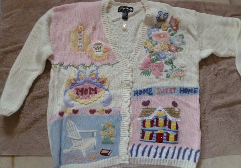 GLADYS BAGLEY WORLDS BEST MOTHERS SWEATER, SIZE XL   NEW  