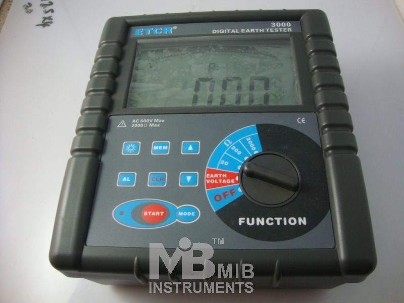 ETCR3000 Clamp On Ground Earth Resistance Tester Meter  
