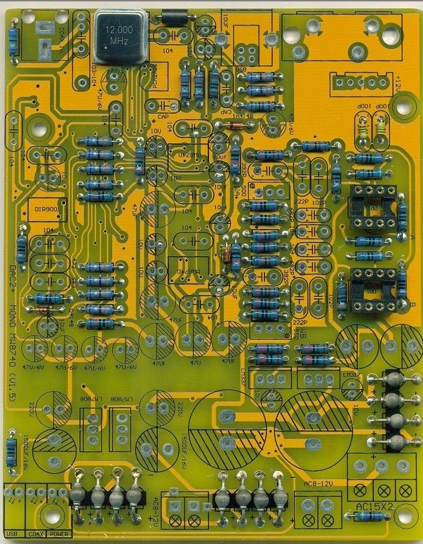 DAC DIR9001+PCM2706+WM8740 Kit (Coaxial + USB)WLX 1  