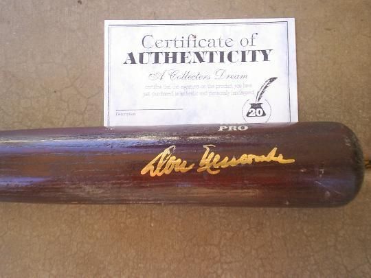 RARE SIGNED DODGERS DON NEWCOMBE GAME USED BAT W/COA  