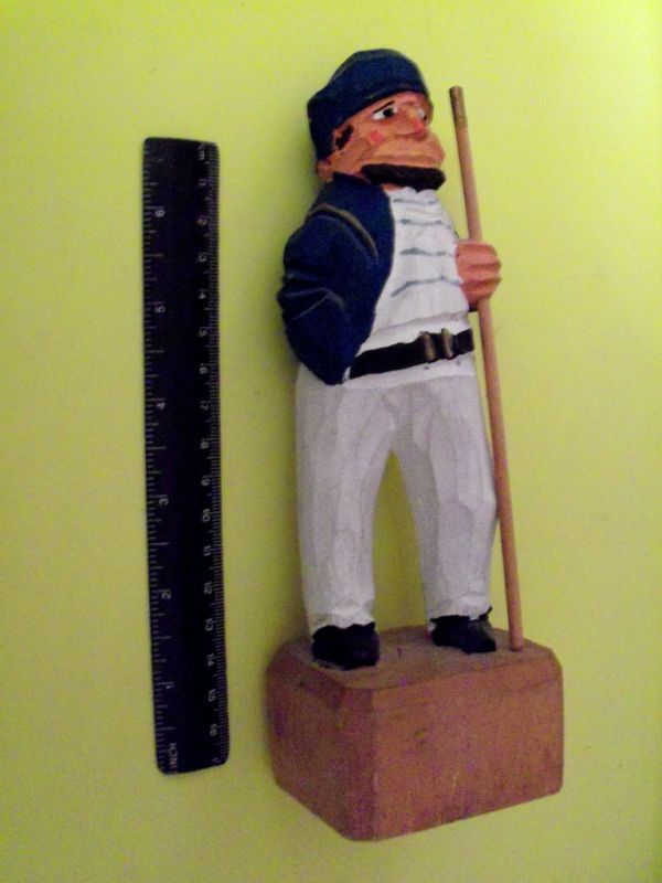 Handcarved Wooden sailor, 7 1/4 H  