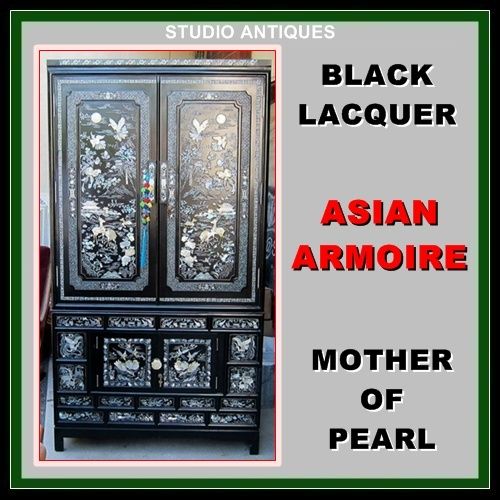   ARMOIRE Wardrobe MOTHER OF PEARL Chinese Style Cabinet KOREA  