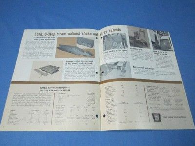 1968 VINTAGE OLIVER COMBINE BROCHURE FOR 535 / 545 MODELS  