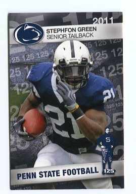 STEPHFON GREEN 2011 Penn State Pocket Football Schedule  