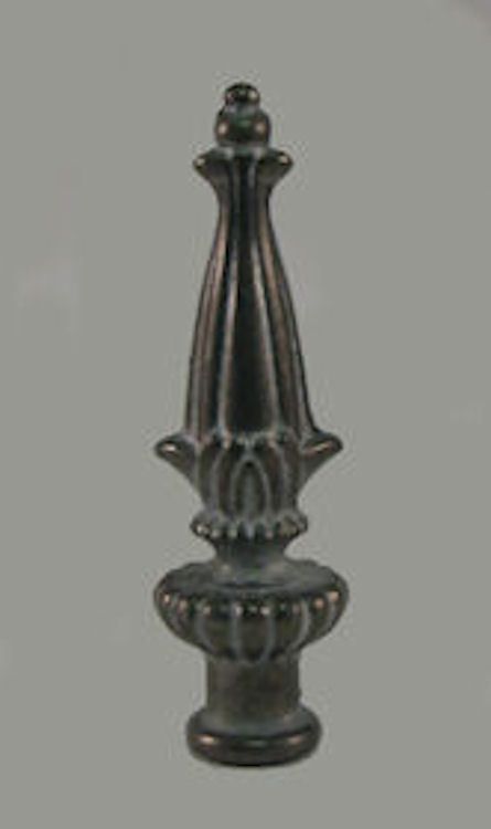 Lamp parts unf cast metal 3 1/4 capital finial TV 675  