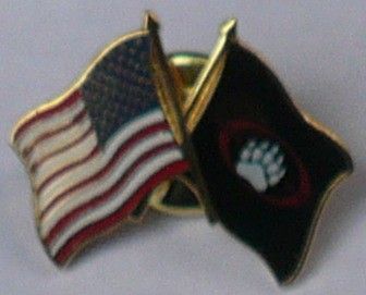 Blackwater USA Worldwide US Flag lapel pin bw NEW RARE  