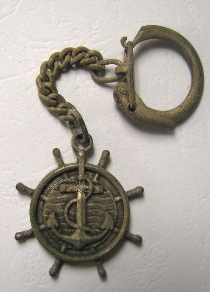 Typaldos Lines VESSEL GREECE OLD KEYCHAIN / ANCHOR  