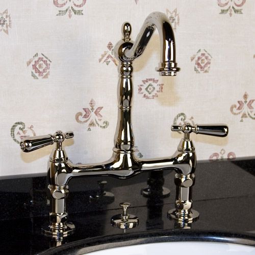 Bridge Lavatory Faucet w/ Levers   Polished Nickel  