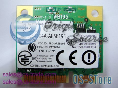 Atheros AR9002WB 1NGCD AR5B195 WLAN BlueTooth Half Card  