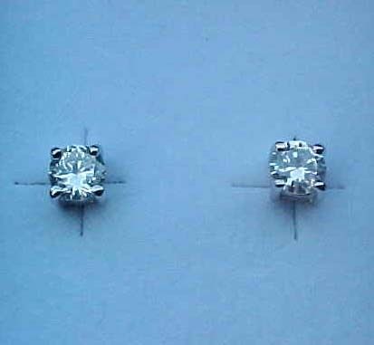 50ctw BRILLIANT cut CZ BABY Stud 925 EARRINGS  